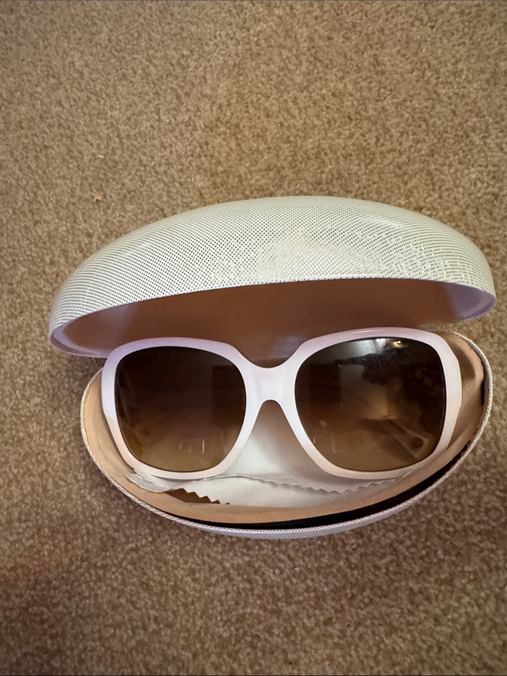 Women’s COACH White Oversized Sunglasses